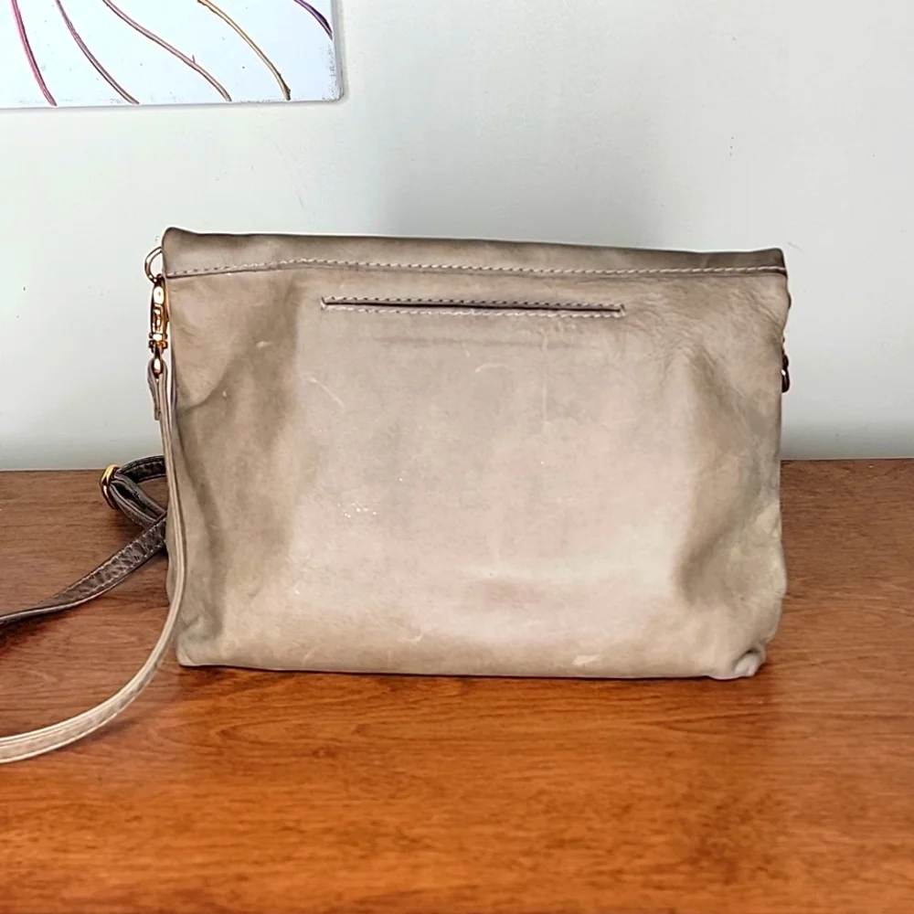 Hammitt Clutch Crossbody Bag Pewter Gold Hardware - Picture 2 of 6